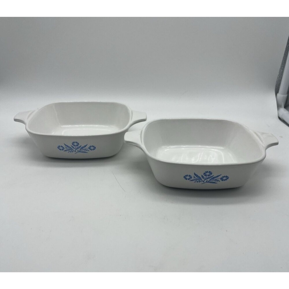 CorningWare Blue Corn Flower Petit Baking Dishes, Set Of 2 P-41-B